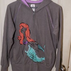 Disney Ariel zip up hooded sweater